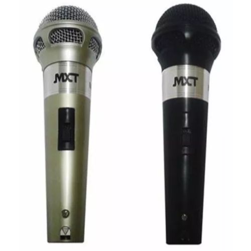 Microfone Mxt M201 54124 C/2 Micr. Prata e Preto C/cabo