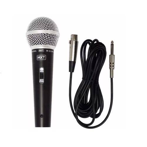 Microfone Mxt M58 541113 Chave C/cabo Preto