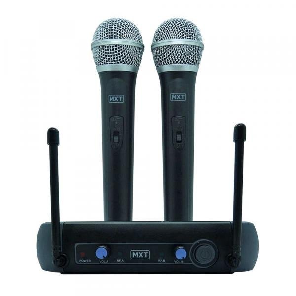 Microfone MXT Sem Fio Duplo UHF202 FREQ. 686,1-690,3MHZ