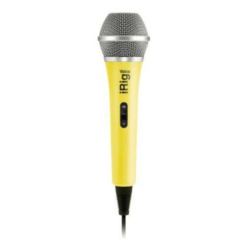 Microfone para Canto Tipo Cardioide Compacto Ik Multimedia Irig Voice Yellow - para IPad, IPhone