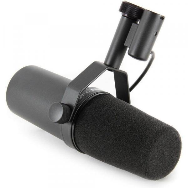 Microfone para Voz Shure SM7B Dinâmico Cardioide com Anti-Puff e Suporte