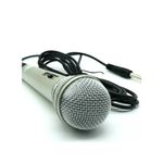 Microfone Prata com Fio Profissional Dinamico Dm 701