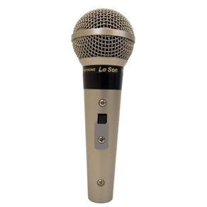 Microfone Profissional com Fio Cardioide Champanhe SM58B Leson