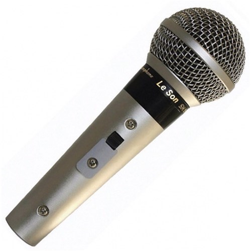 Microfone Profissional Champanhe com Cabo 5 Metros Sm58p4 Leson