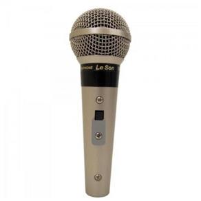Microfone Profissional com Fio Cardióide Champanhe Sm58b Leson