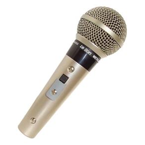 Microfone Profissional com Fio Cardióide Champanhe Sm58B Leson