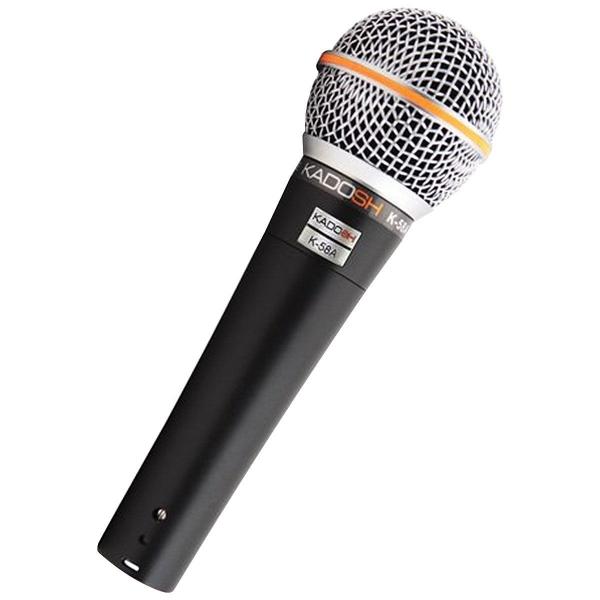 Microfone Profissional com Fio Dinâmico Preto K-58A Kadosh