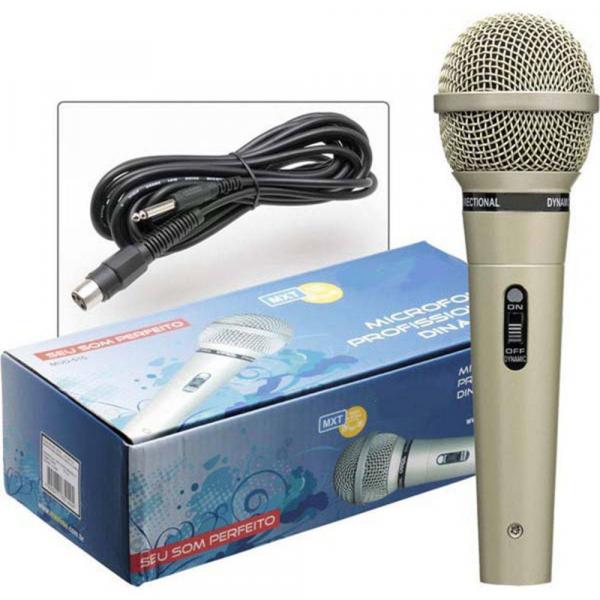 Microfone Profissional Dinâmico com Cabo de 4,5 Metros - Mxt