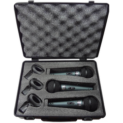 Microfone Profissional Dinâmico Kit com 3 Peças, Maleta e Cachimbo