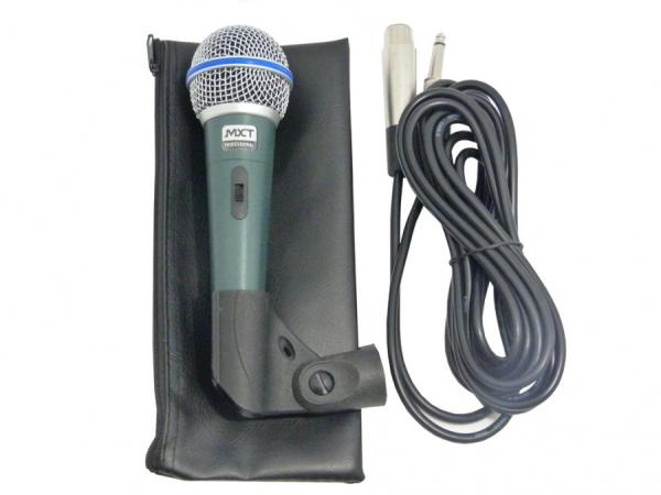 Microfone Profissional Dinamico Mxt Bt58a Cachimbo Estojo Cabo