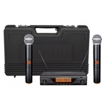 Microfone Profissional Duplo s/ Fio Kadosh Uhf Digital K412m c/ Case