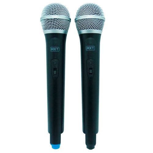 Microfone Profissional Duplo Sem Fio UHF - MXT UHF-202
