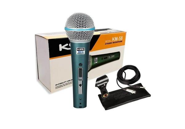 Microfone Profissional Ksr Pro Km58 C/ Bag Cachimbo e Cabo
