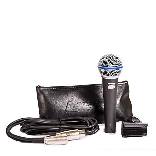 Microfone Profissional Lexsen Lm-b58a Supercardióide com Cabo, Cachimbo e Bag Premium.