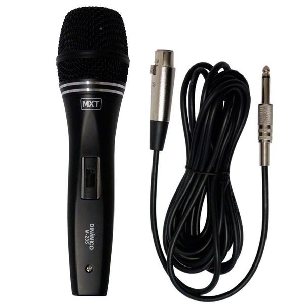 Microfone Profissional Mxt M-235 Black + Cabo 3m