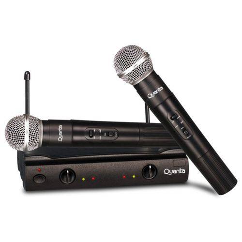 Microfone Profissional Quanta QTMIC-103 Wireless Preto