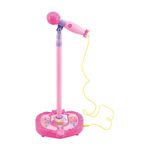 Microfone Rosa com Pedestal Julia Princess - DM Toys
