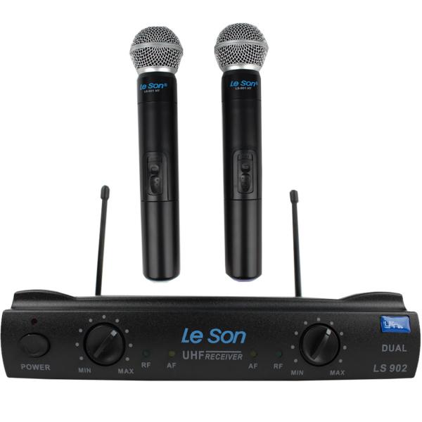 Microfone S/ Fio de Mão Duplo UHF - LS 902 HT HT Le Son - Leson