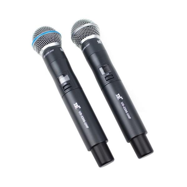 Microfone S/ Fio de Mão Duplo UHF - UD 2200 UHF TSI