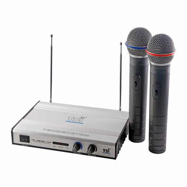 Microfone S/ Fio de Mão Duplo VHF - MS 420 TSI