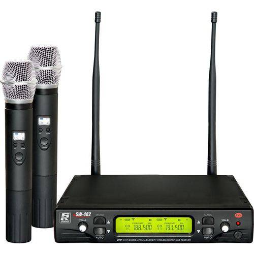 Microfone S/ Fio Staner UHF SW-482 Digital