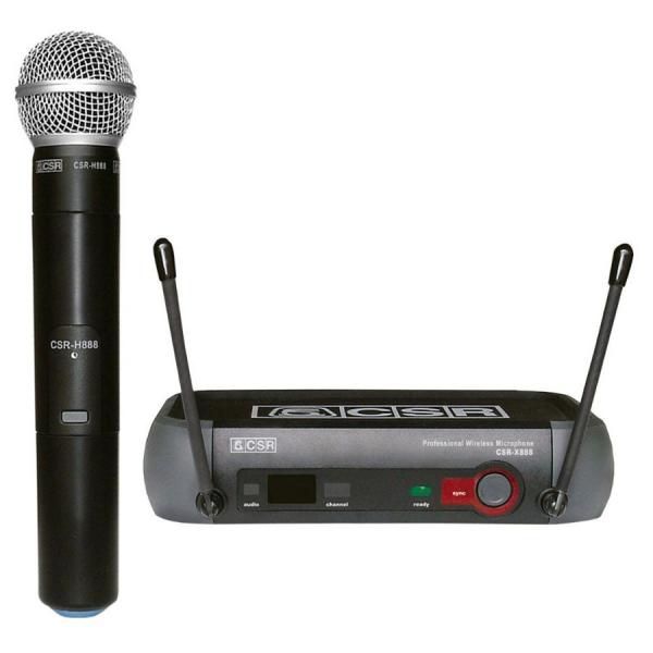 Microfone S/ Fio UHF CSR X888 50 Frequências