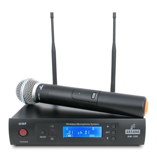 Microfone Sem Fio Arcano AM-10H UHF 1 Microfone de Mão