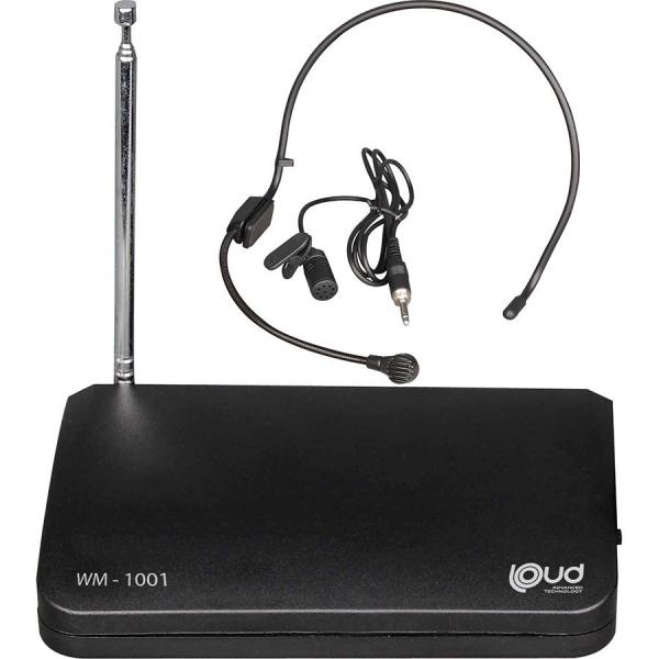 Microfone Sem Fio Auricular Headset - Loud Wm1001 - Fm - 30m - Constelação1