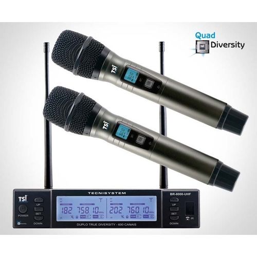 Microfone Sem Fio BR 8000 UHF TSI