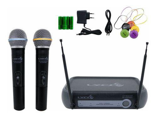 Microfone Sem Fio de Mao Duplo Vh02max Mm Lyco