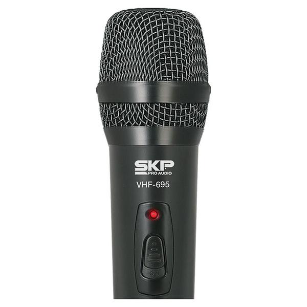 Microfone Sem Fio de Mão, Frequencia Vhf Alcance 50 Metros Vhf695 - Skp