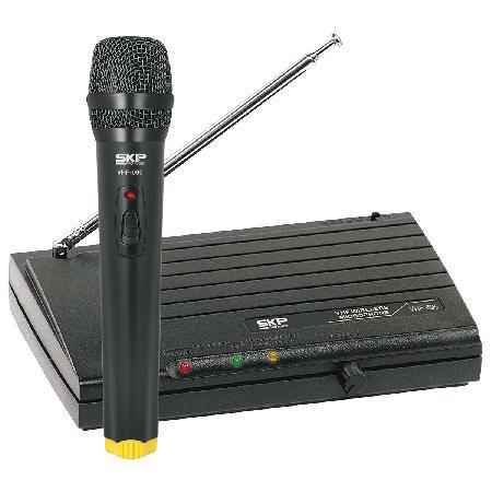 Microfone Sem Fio de Mao, Frequencia VHF Alcance 50 Metros VHF695 - Skp