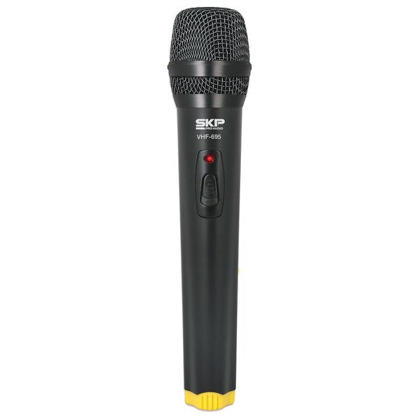 Microfone Sem Fio de Mao, Frequencia VHF Alcance 50 Metros VHF695 - Skp