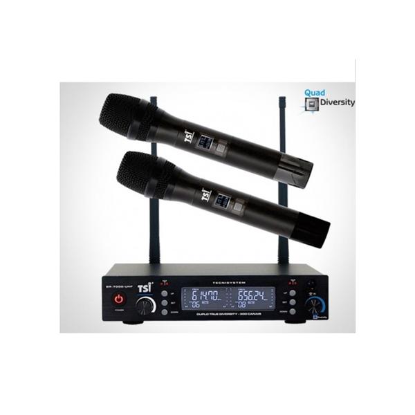 Microfone Sem Fio Digital TSI BR-7000-UHF 300 Canais