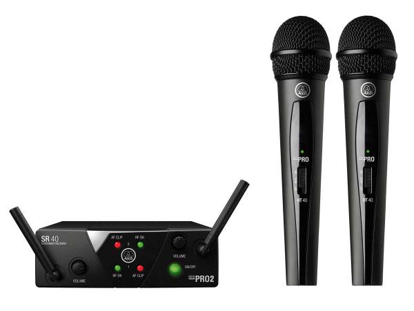 Microfone Sem Fio Duplo AKG WMS40 Mini Dual Vocal Set