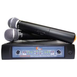 Microfone Sem Fio Duplo de Mão Kadosh Kdsw-312 Mm