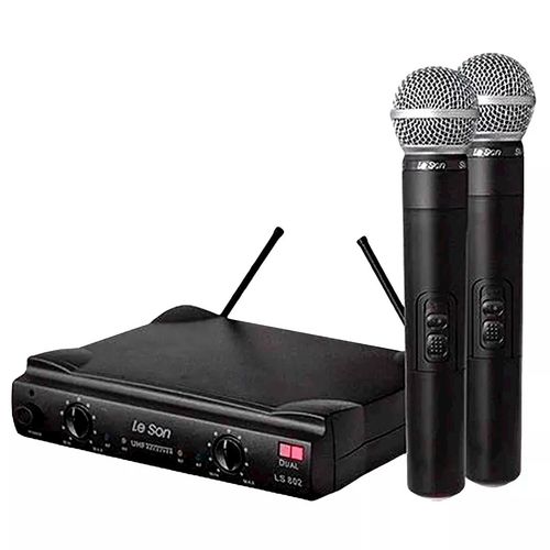 Microfone Sem Fio Duplo Leson LS 802 HT HT