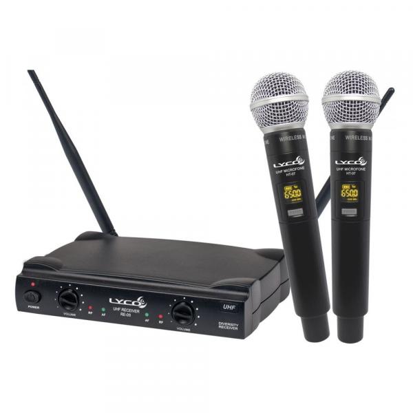 Microfone sem Fio Duplo Lyco 52 Frequências UH-08MM