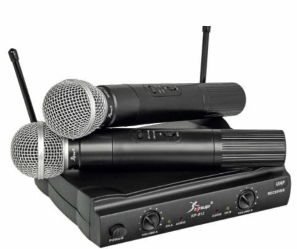 Microfone Sem Fio Duplo Profissional de Alta Estabilidade - Knup