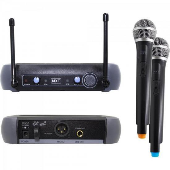 Microfone Sem Fio Duplo UHF-202 687.6MHZ/695 MXT - Marca