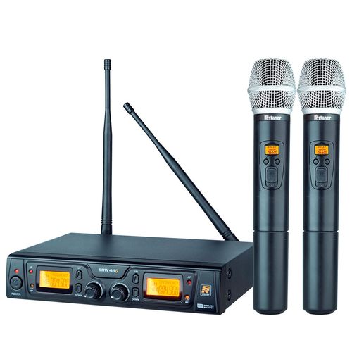 Microfone Sem Fio Duplo UHF Staner SRW 48 D