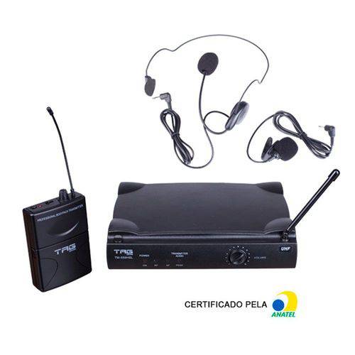 Microfone Sem Fio Headset/lapela TM559HSL Dinâmico TagSound