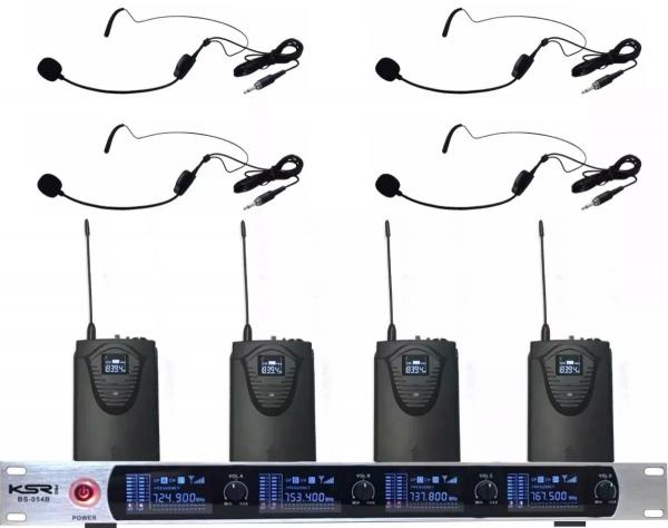 Microfone Sem Fio Ksr Headset Quadruplo Auricular