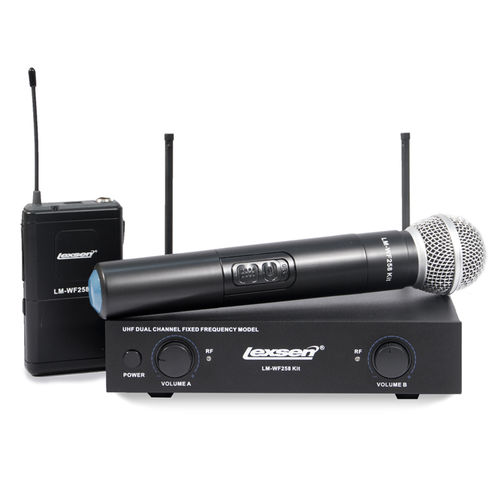 Microfone Sem Fio Lexsen LM-WF258 Kit - LM WF 258 / LMWF258 / LM WF258