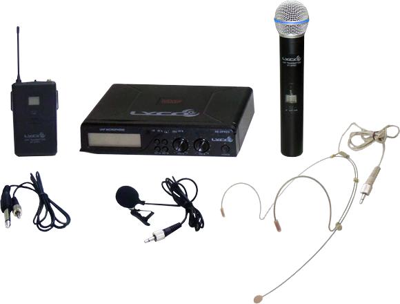 Microfone Sem Fio Lyco Mão Auricular Lapela Transmissor Instrumento UHXPRO02 MHLI
