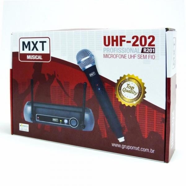 Microfone Sem Fio MXT, Modelo UHF 202/R201