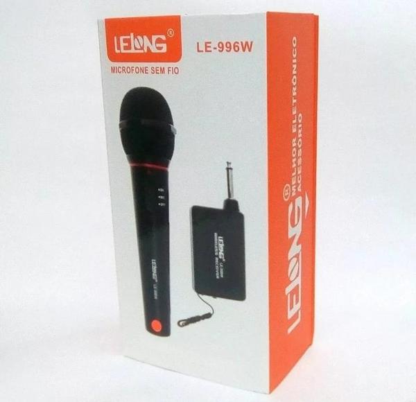 Microfone Sem Fio Profissional Lelong Le- 996w Profissional