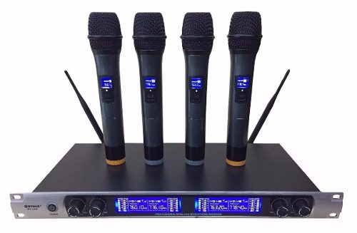 Microfone Sem Fio Profissional Quadruplo Digital - Jiaxi
