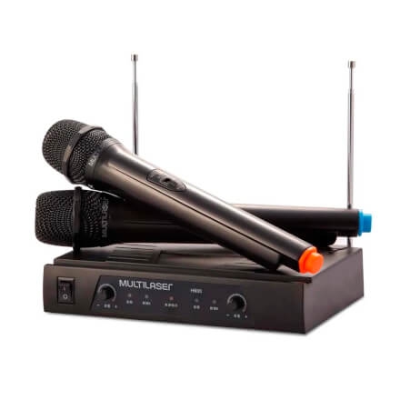 Microfone Sem Fio Receiver 2 Unidades - SP328 - Multilaser