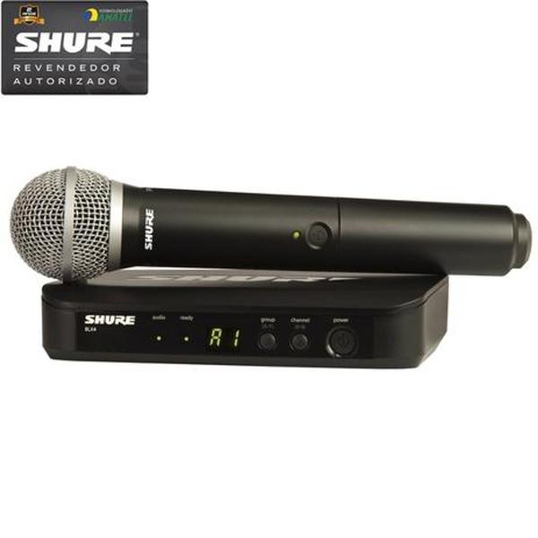 Microfone Sem Fio Shure de Mão BLX24/PG58 C/ Nf + Garantia